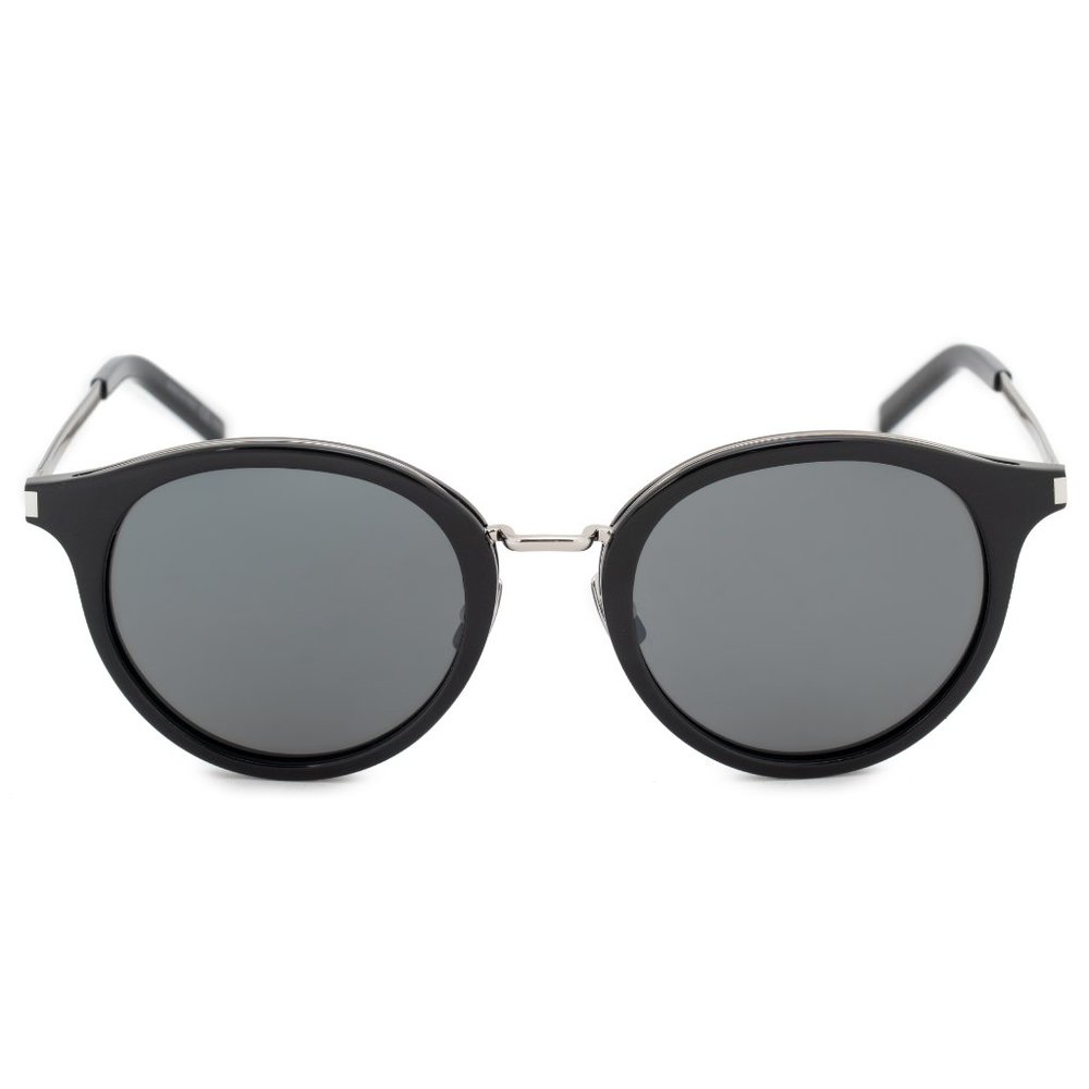 Saint Laurent Black Round Sunglasses SL 57 002 49